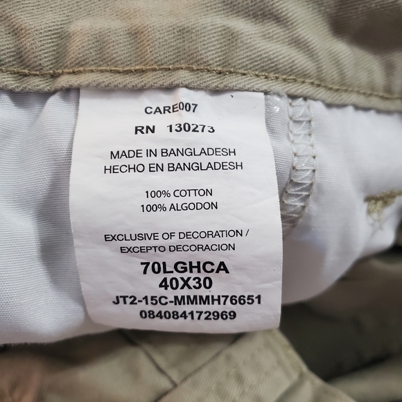 Wrangler Men's Khaki Cargo Pants size 40 x 30 - Picture 5 of 10
